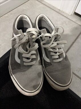 Vans Gray and White Old Skool Sneakers